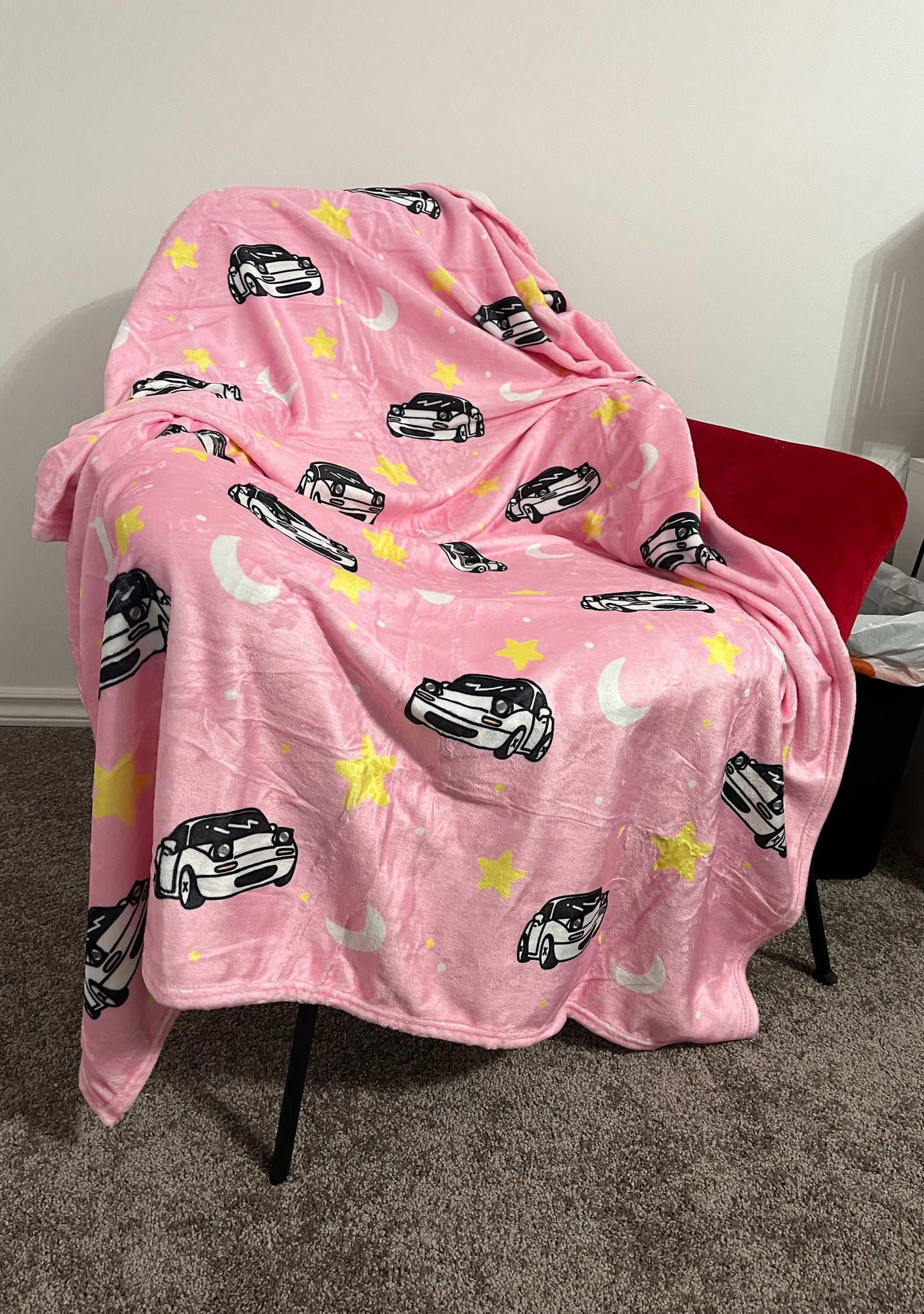 Pink Starry Miata Blanket