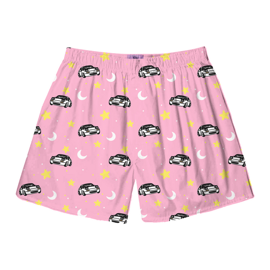 Pink Starry Miata Pajama Shorts