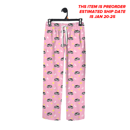 Pink Starry Miata Pajama Pants