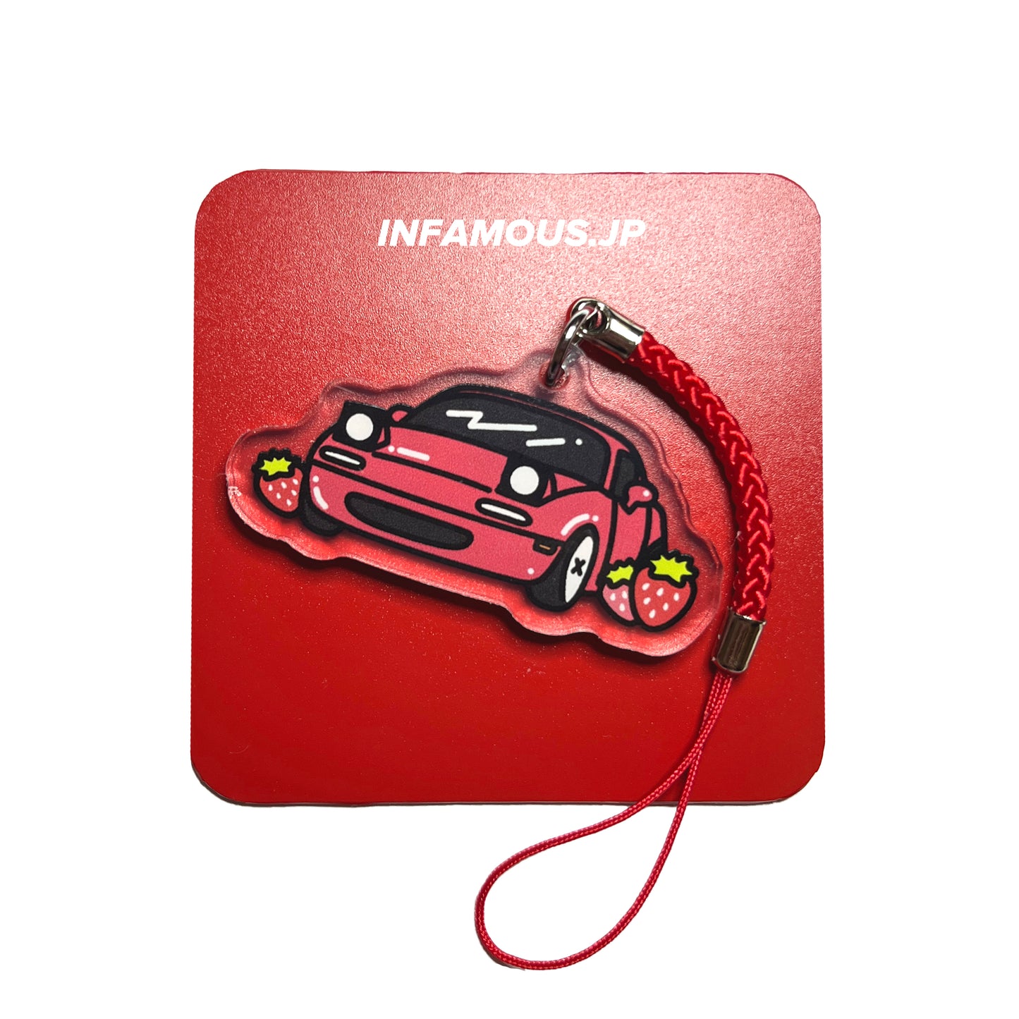 Red Strawberry Miata Keychain